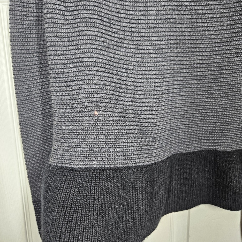 Club Monaco 100% Merino Wool Button Front Cardigan Women M Heavy Knit Peplum Hem - Picture 9 of 9